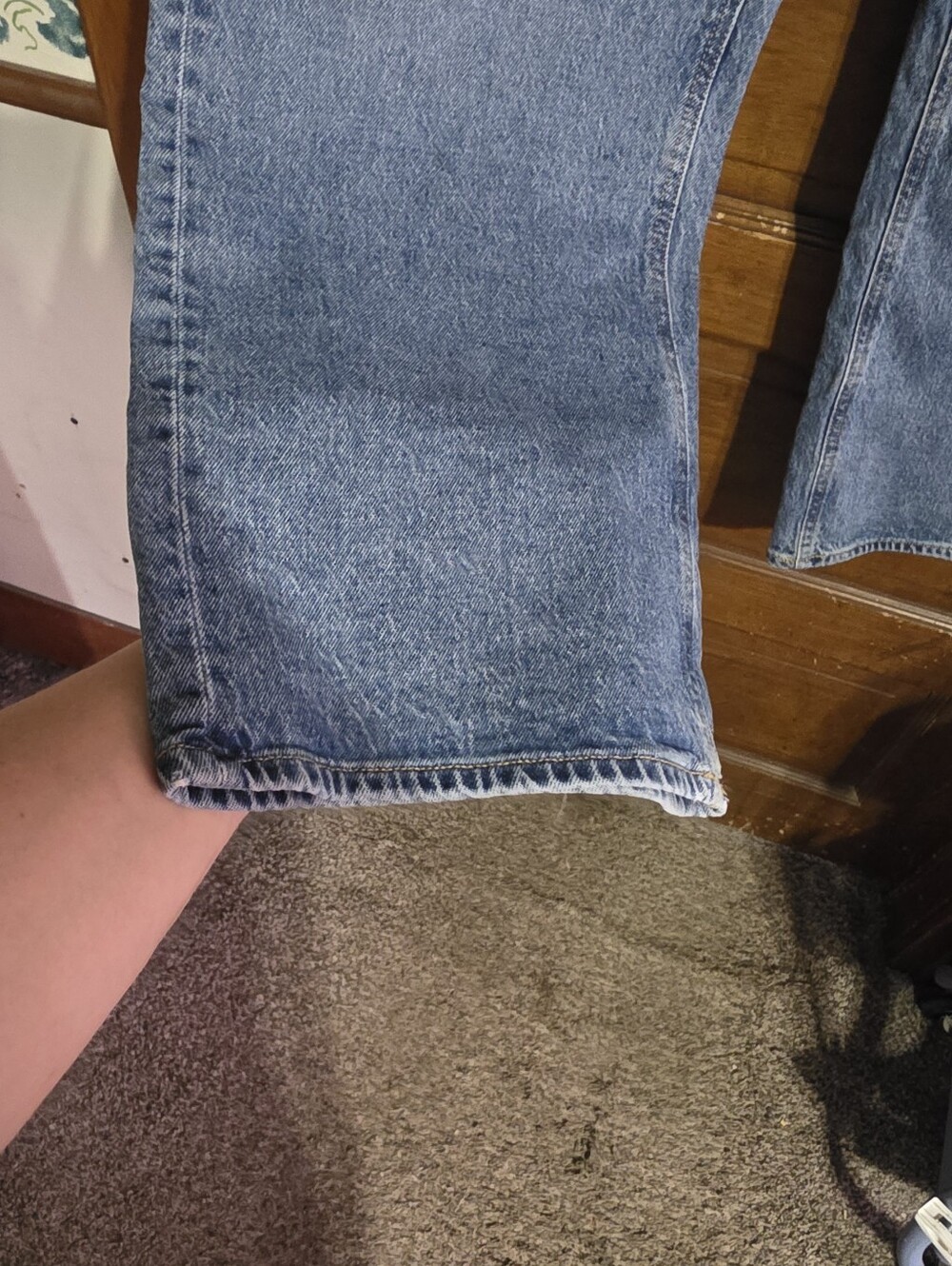 Old Navy Extra High Rise Sky-Hi Wide Leg Jeans  Size 10 - Picture 6 of 12